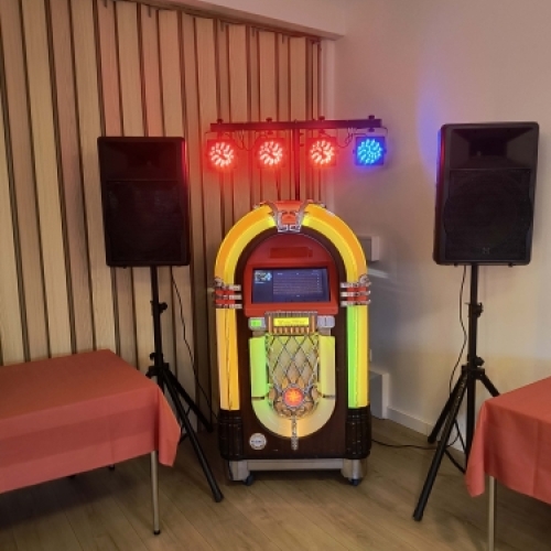 Musik og underholdning til fest og selskab med jukebox og lydanlæg